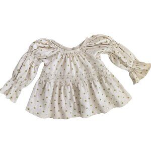 Matilda Jane Soft Polka Dot Babydoll Balloon Sleeve Top 12 Months